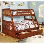 Canberra Twin/Full Bunk Bed Oak